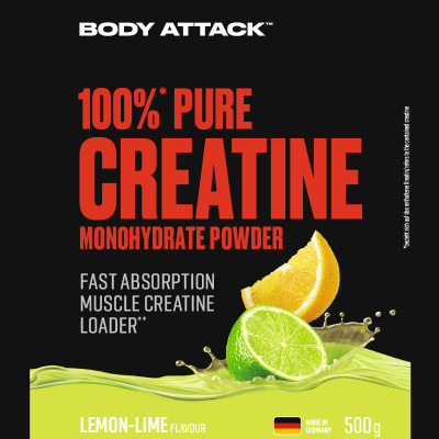 КРЕАТИН BODY ATTACK 100% PURE CREATINE MONOHYDRATE 500 Г ЛИМОН-ЛАЙМ КРЕАТИН BODY ATTACK 100% PURE CREATINE MONOHYDRATE 500 Г ЛИМОН-ЛАЙМ