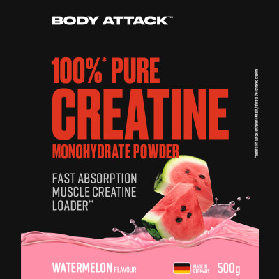 КРЕАТИН BODY ATTACK 100% PURE CREATINE MONOHYDRATE 500 Г АРБУЗ КРЕАТИН BODY ATTACK 100% PURE CREATINE MONOHYDRATE 500 Г АРБУЗ