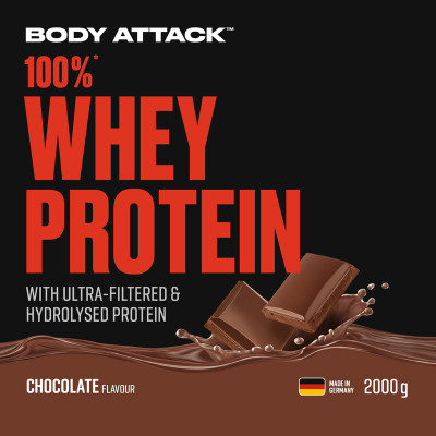СИРОВАТКОВИЙ ПРОТЕЇН BODY ATTACK 100% WHEY PROTEIN 2000 Г ШОКОЛАД СИРОВАТКОВИЙ ПРОТЕЇН BODY ATTACK 100% WHEY PROTEIN 2000 Г ШОКОЛАД
