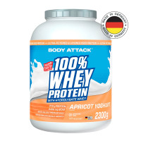 Сывороточный протеин BODY ATTACK 100% Whey Protein 2300 г абрикосовый йогурт