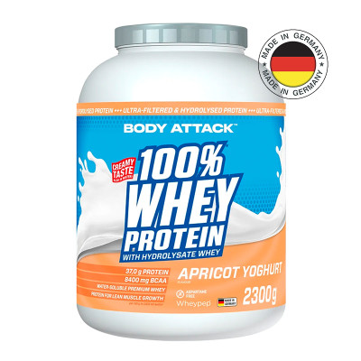 Whey protein BODY ATTACK 100% Whey Protein 2300 g apricot yogurt