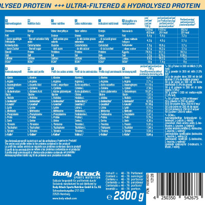WHEY PROTEIN BODY ATTACK 100% WHEY PROTEIN 2300 G APPLESTRUDEL WHEY PROTEIN BODY ATTACK 100% WHEY PROTEIN 2300 G APPLESTRUDEL