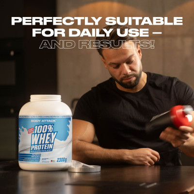 СИРОВАТКОВИЙ ПРОТЕЇН BODY ATTACK 100% WHEY PROTEIN 2300 Г НАТУРАЛЬНИЙ