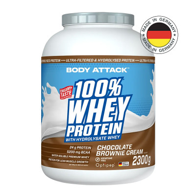 Whey protein BODY ATTACK 100% Whey Protein 2300 g chocolate brownie