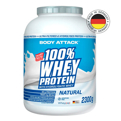 Whey protein BODY ATTACK 100% Whey Protein 2300 g natural