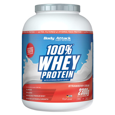 WHEY PROTEIN BODY ATTACK 100% WHEY PROTEIN 2300 G STRAWBERRY WHEY PROTEIN BODY ATTACK 100% WHEY PROTEIN 2300 G STRAWBERRY