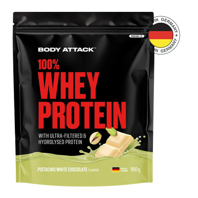 Whey protein BODY ATTACK 100% Whey Protein 900 g pac pistachio white chocolate