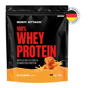 Whey protein BODY ATTACK 100% Whey Protein 900 g pac salted caramel