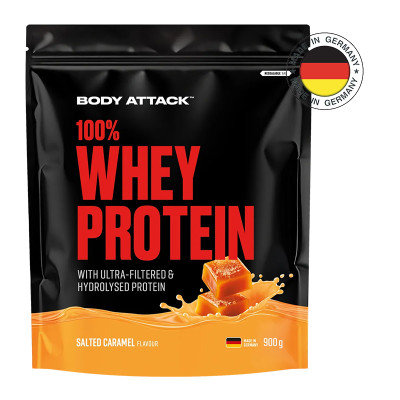 Whey protein BODY ATTACK 100% Whey Protein 900 g pac salted caramel