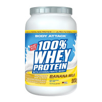 Whey protein BODY ATTACK 100% Whey Protein 900 g banana milk