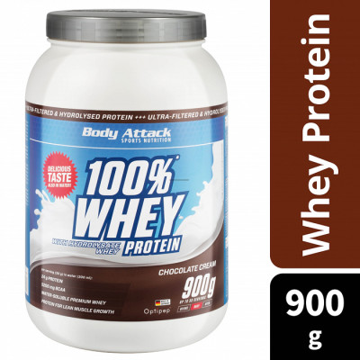 WHEY PROTEIN BODY ATTACK 100% WHEY PROTEIN 900 G CHOCOLATE WHEY PROTEIN BODY ATTACK 100% WHEY PROTEIN 900 G CHOCOLATE