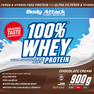 WHEY PROTEIN BODY ATTACK 100% WHEY PROTEIN 900 G CHOCOLATE WHEY PROTEIN BODY ATTACK 100% WHEY PROTEIN 900 G CHOCOLATE