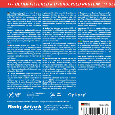 WHEY PROTEIN BODY ATTACK 100% WHEY PROTEIN 900 G STRAWBERRY WHEY PROTEIN BODY ATTACK 100% WHEY PROTEIN 900 G STRAWBERRY