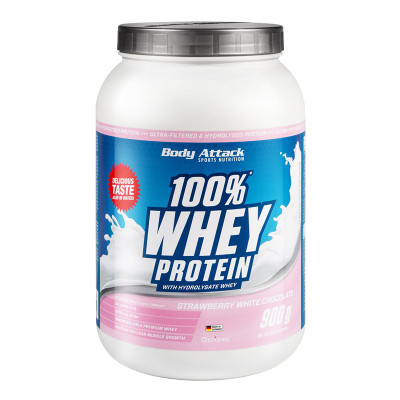 WHEY PROTEIN BODY ATTACK 100% WHEY PROTEIN 900 G STRAWBERRY WHITE CHOCOLATE WHEY PROTEIN BODY ATTACK 100% WHEY PROTEIN 900 G STRAWBERRY WHITE CHOCOLATE