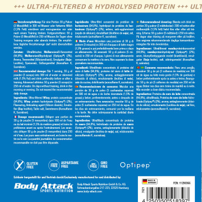 WHEY PROTEIN BODY ATTACK 100% WHEY PROTEIN 900 G VANILLA WHEY PROTEIN BODY ATTACK 100% WHEY PROTEIN 900 G VANILLA