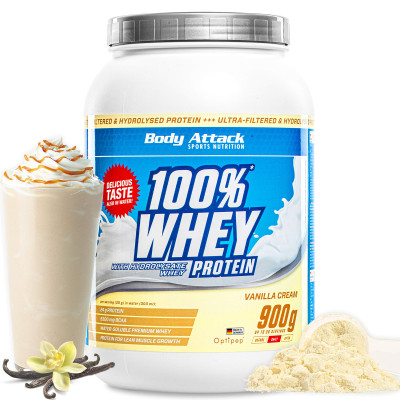 WHEY PROTEIN BODY ATTACK 100% WHEY PROTEIN 900 G VANILLA WHEY PROTEIN BODY ATTACK 100% WHEY PROTEIN 900 G VANILLA