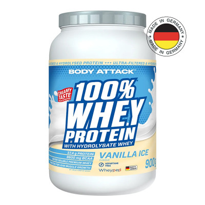 Whey protein BODY ATTACK 100% Whey Protein 900 g vanilla ice