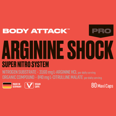 АМИНОКИСЛОТА BODY ATTACK ARGININE SHOCK 80 КАПСУЛ АМИНОКИСЛОТА BODY ATTACK ARGININE SHOCK 80 КАПСУЛ