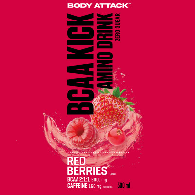 АМИНОКИСЛОТА BODY ATTACK BCAA KICK 500 МЛ КРАСНЫЕ ЯГОДЫ АМИНОКИСЛОТА BODY ATTACK BCAA KICK 500 МЛ КРАСНЫЕ ЯГОДЫ