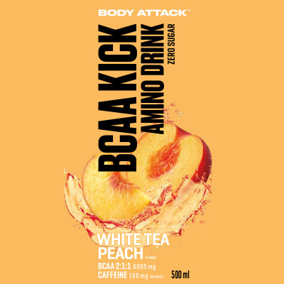 АМИНОКИСЛОТА BODY ATTACK BCAA KICK 500 МЛ БЕЛЫЙ ЧАЙ ПЕРСИК