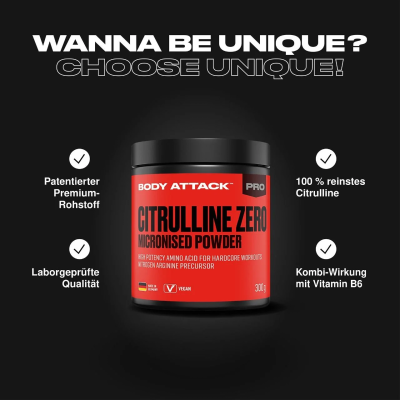 АМИНОКИСЛОТА BODY ATTACK 100% CITRULLINE ZERO 300G