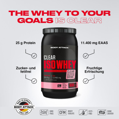 ИЗОЛЯТ ПРОТЕИНА BODY ATTACK CLEAR ISO WHEY 900 Г ЛЕДЯНОЙ ЧАЙ С ЛИМОНОМ