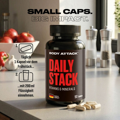 КОМПЛЕКСНІ ВІТАМІНИ BODY ATTACK DAILY STACK MULTIVITAMIN 90 КАПСУЛ КОМПЛЕКСНІ ВІТАМІНИ BODY ATTACK DAILY STACK MULTIVITAMIN 90 КАПСУЛ