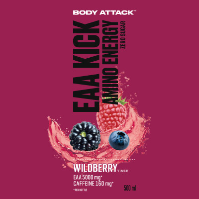 АМІНОКИСЛОТА BODY ATTACK EAA KICK AMINO ENERGY 500 МЛ ДИКА ЯГОДА АМІНОКИСЛОТА BODY ATTACK EAA KICK AMINO ENERGY 500 МЛ ДИКА ЯГОДА