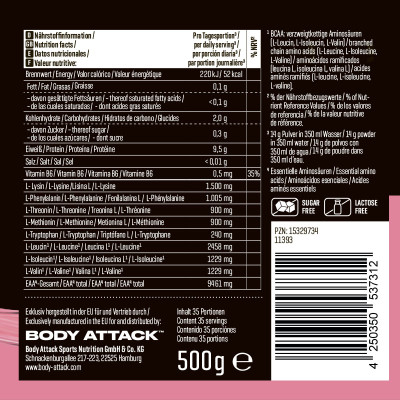 АМИНОКИСЛОТА BODY ATTACK EXTREME INSTANT EAA 500 Г АРБУЗ АМИНОКИСЛОТА BODY ATTACK EXTREME INSTANT EAA 500 Г АРБУЗ