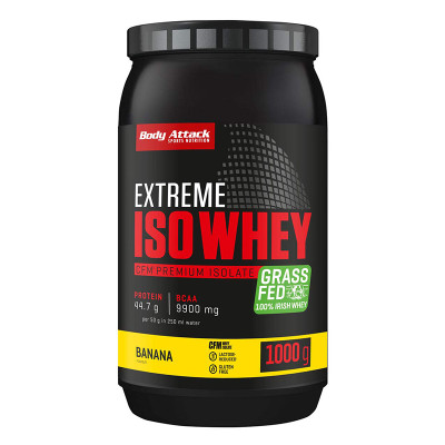 ИЗОЛЯТ ПРОТЕИНА BODY ATTACK EXTREME ISO WHEY 1000 Г БАНАН ИЗОЛЯТ ПРОТЕИНА BODY ATTACK EXTREME ISO WHEY 1000 Г БАНАН
