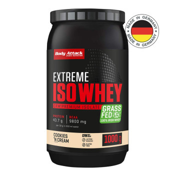Protein isolate BODY ATTACK Extreme ISO Whey 1000 g cookies cream