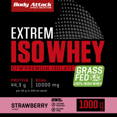 ІЗОЛЯТ ПРОТЕЇНУ BODY ATTACK EXTREME ISO WHEY 1000 Г ПОЛУНИЦЯ
