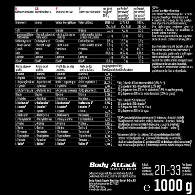 ІЗОЛЯТ ПРОТЕЇНУ BODY ATTACK EXTREME ISO WHEY 1000 Г ПОЛУНИЦЯ
