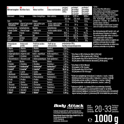 ІЗОЛЯТ ПРОТЕЇНУ BODY ATTACK EXTREME ISO WHEY 1000 Г ВАНІЛЬ