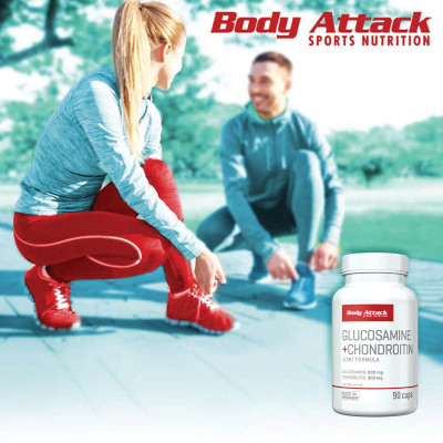 КОМПЛЕКС ДЛЯ ВОССТАНОВЛЕНИЯ СУСТАВОВ BODY ATTACK GLUCOSAMINE PLUS CHONDORITIN 90 КАПСУЛ КОМПЛЕКС ДЛЯ ВОССТАНОВЛЕНИЯ СУСТАВОВ BODY ATTACK GLUCOSAMINE PLUS CHONDORITIN 90 КАПСУЛ