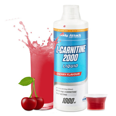 L-КАРНИТИН BODY ATTACK L-CARNITINE LIQUID 2000 1000 МЛ ВИШНЯ