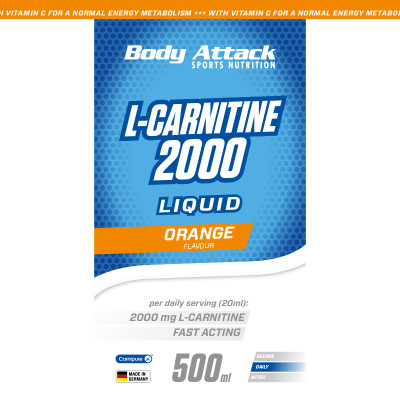 L-КАРНИТИН BODY ATTACK L-CARNITINE LIQUID 2000 500 МЛ АПЕЛЬСИН L-КАРНИТИН BODY ATTACK L-CARNITINE LIQUID 2000 500 МЛ АПЕЛЬСИН