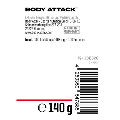 КОМПЛЕКСНЫЕ ВИТАМИНЫ BODY ATTACK MULTI VITAMIN 100 ТАБЛЕТОК КОМПЛЕКСНЫЕ ВИТАМИНЫ BODY ATTACK MULTI VITAMIN 100 ТАБЛЕТОК