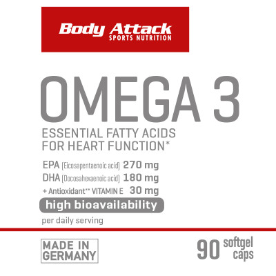 РЫБИЙ ЖИР BODY ATTACK OMEGA 3 90 CAPS РЫБИЙ ЖИР BODY ATTACK OMEGA 3 90 CAPS