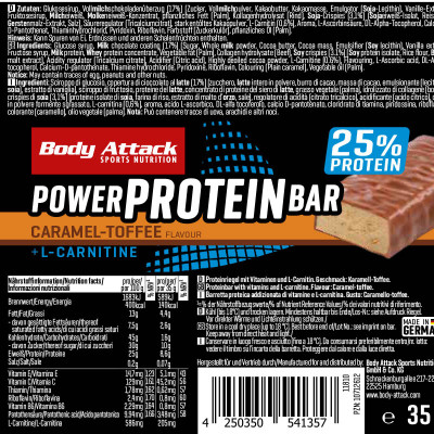 ПРОТЕИНОВЫЙ БАТОНЧИК BODY ATTACK POWER PROTEIN BAR 35 Г КАРАМЕЛЬНАЯ ИРИСКА ПРОТЕИНОВЫЙ БАТОНЧИК BODY ATTACK POWER PROTEIN BAR 35 Г КАРАМЕЛЬНАЯ ИРИСКА
