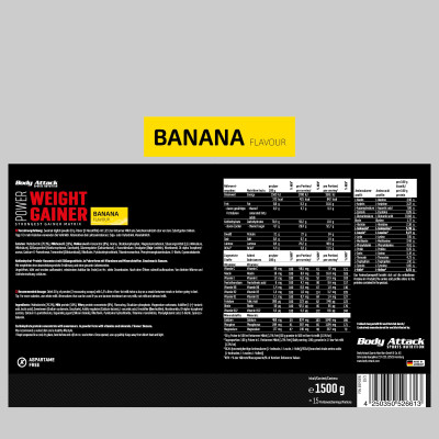 ГЕЙНЕР BODY ATTACK POWER WEIGHT GAINER 1500 Г БАНАН ГЕЙНЕР BODY ATTACK POWER WEIGHT GAINER 1500 Г БАНАН