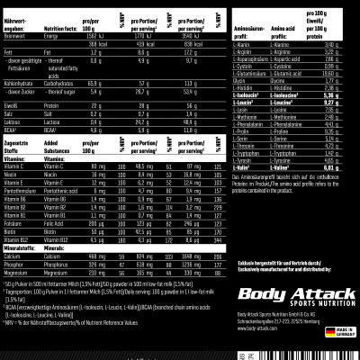 ГЕЙНЕР BODY ATTACK POWER WEIGHT GAINER 1500 Г ШОКОЛАД ГЕЙНЕР BODY ATTACK POWER WEIGHT GAINER 1500 Г ШОКОЛАД