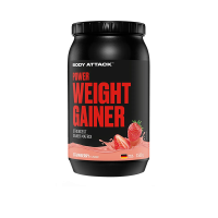 Гейнер BODY ATTACK Power Weight Gainer 1500 г полуниця