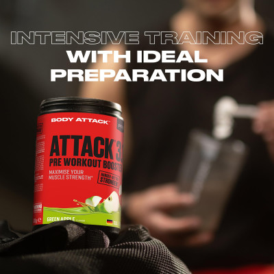 ПРЕДТРЕНИРОВОЧНЫЙ КОМПЛЕКС BODY ATTACK PRE ATTACK 3.1 600 Г ЯБЛОКО