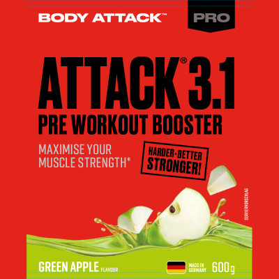 ПРЕДТРЕНИРОВОЧНЫЙ КОМПЛЕКС BODY ATTACK PRE ATTACK 3.1 600 Г ЯБЛОКО