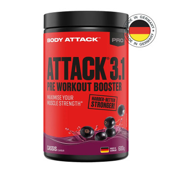Предтренировочный комплекс BODY ATTACK Pre Attack 3.1 600 г спелая смородина