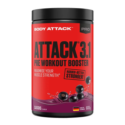 ПРЕДТРЕНИРОВОЧНЫЙ КОМПЛЕКС BODY ATTACK PRE ATTACK 3.1 600 Г СПЕЛАЯ СМОРОДИНА ПРЕДТРЕНИРОВОЧНЫЙ КОМПЛЕКС BODY ATTACK PRE ATTACK 3.1 600 Г СПЕЛАЯ СМОРОДИНА