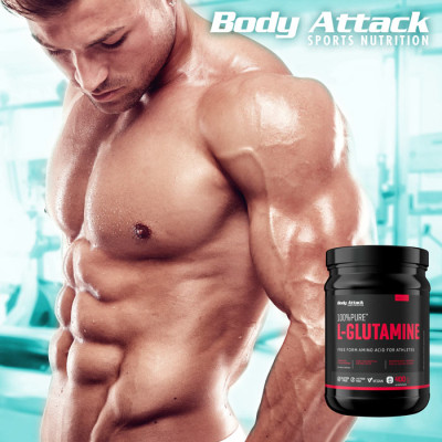 АМІНОКИСЛОТА BODY ATTACK 100% ЧИСТАЯ Л-ГЛЮТАМИНОВАЯ КИСЛОТА 400 Г АМІНОКИСЛОТА BODY ATTACK 100% ЧИСТАЯ Л-ГЛЮТАМИНОВАЯ КИСЛОТА 400 Г