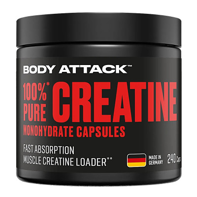 КРЕАТИН BODY ATTACK 100% PURE CREATINE 240 КАПСУЛ