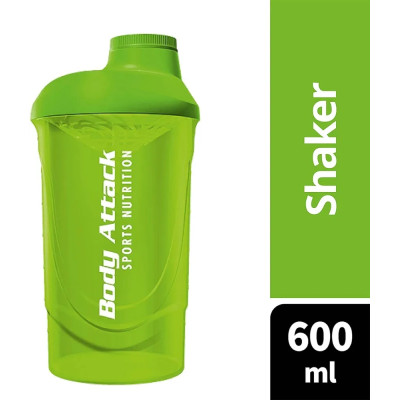 ШЕЙКЕР BODY ATTACK SHAKER 600 МЛ ЗЕЛЕНЫЙ ШЕЙКЕР BODY ATTACK SHAKER 600 МЛ ЗЕЛЕНЫЙ